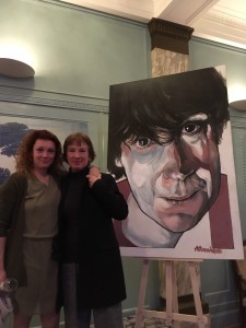 Met Pauline Greidanus. Onthulling portret Sacha Bulthuis, Koninklijke Schouwburg Den Haag. 11 december 2018